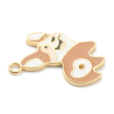 Brass Enamel Pendants KK-H755-02G-1