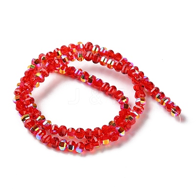 Transparent Electroplate Glass Beads Strands GLAA-Q099-H01-M02-1