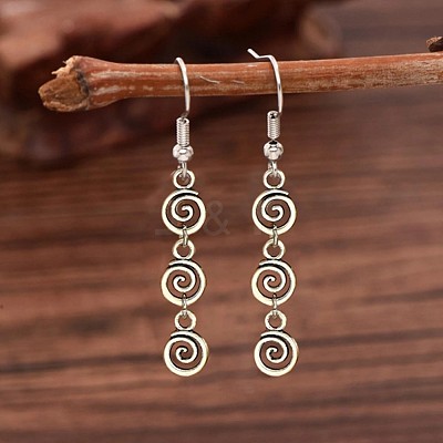 Alloy & Iron Dangle Earrings FS-WG7331A-01-1