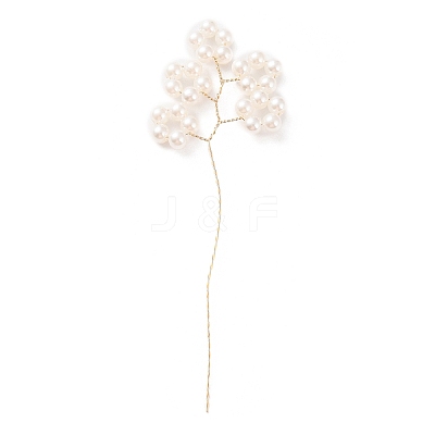 ABS Imitation Pearl Beaded Pendant GLAA-K060-04G-1