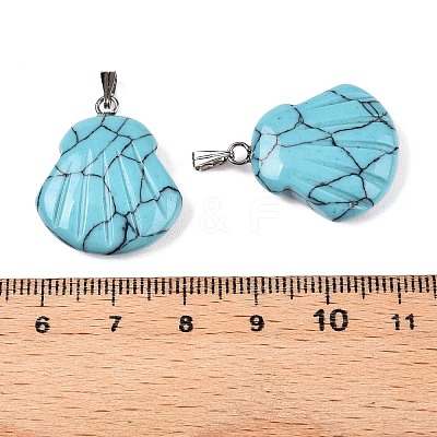 Synthetic Turquoise Pendants G-T138-208F-1
