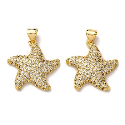 Brass Micro Pave Cubic Zirconia Pendants KK-A271-07B-G-1