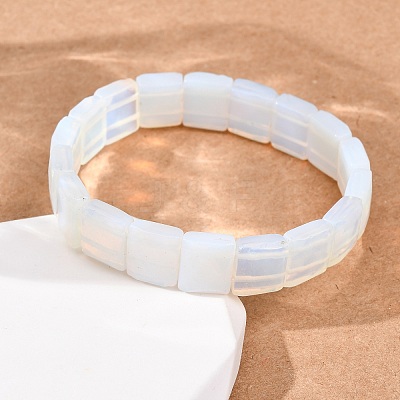 Opalite Faceted Beaded Stretch Bracelets for Women BJEW-K251-08L-1