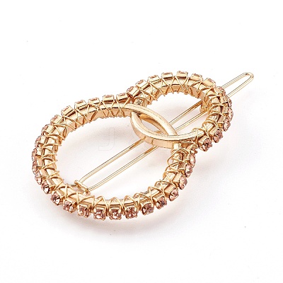 Alloy Hollow Geometric Seed Beads Hair Barrettes PHAR-JH00075-1
