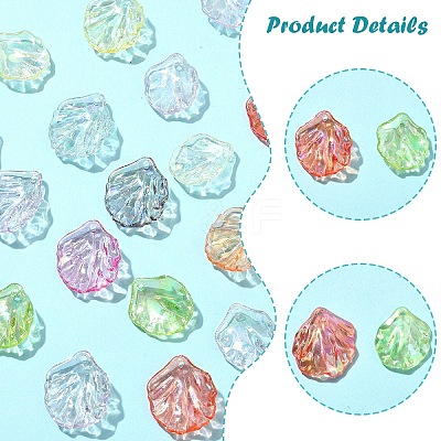 Autumn Theme Transparent Acrylic Pendants TACR-YW0003-50-1