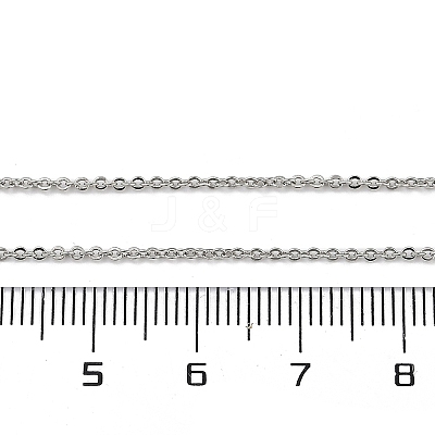1.4mm Rack Plating Brass Cable Chain Necklaces for Women Men MAK-L044-23P-1
