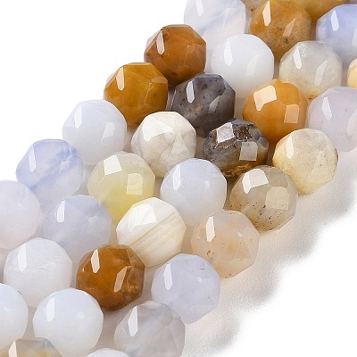 Natural Blue Chalcedony Beads Strands G-NH0021-A11-01-1