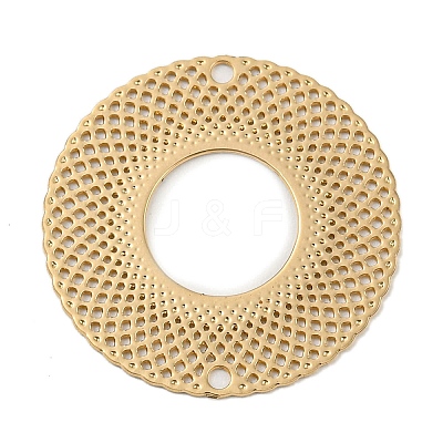 Rack Plating Brass Hollow Out Connector Charms KKC-D001-17KCG-1