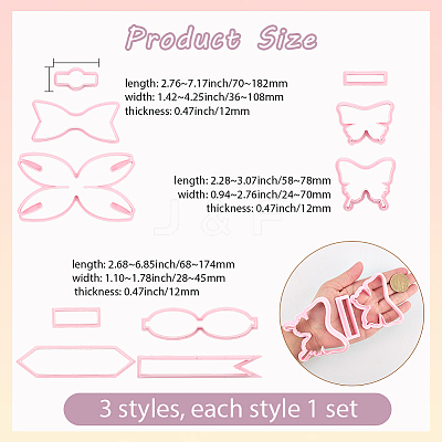 3 Sets 3 Styles PP Plastic Cookie Baking Molds DIY-SC0031-04A-1