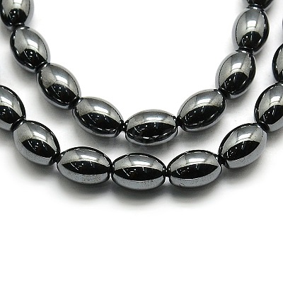Non-magnetic Synthetic Hematite Oval Beads Strands G-F161-32C-1