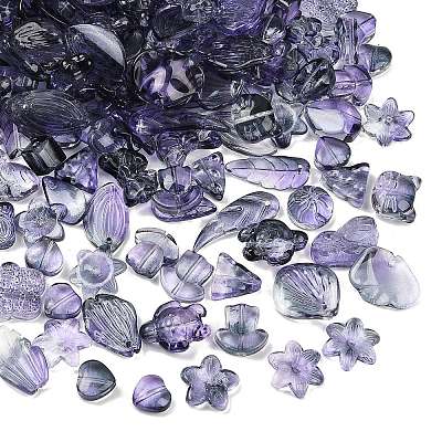Gradient Color Transparent Glass Beads GLAA-B026-01J-1