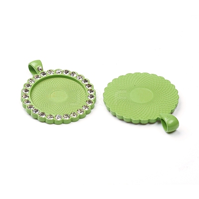 Alloy Pendant Cabochon Settings PALLOY-WH0066-33C-1