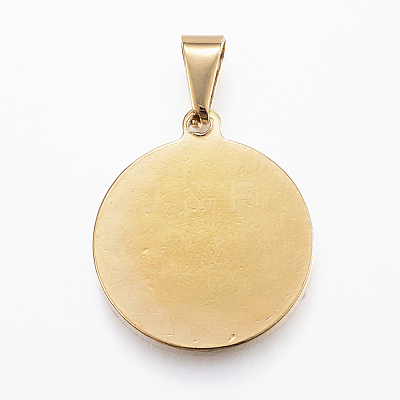 Real 18K Gold Plated 304 Stainless Steel Pendants X-STAS-H372-01I-1