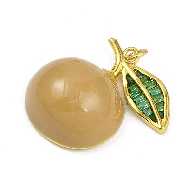 Brass Enamel Pendants KK-K405-01D-G-1