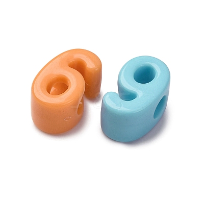 Opaque Acrylic European Beads OACR-S072-04H-1