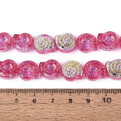 Electroplate Transparent Glass Beads Strands EGLA-Q136-02A-04-1