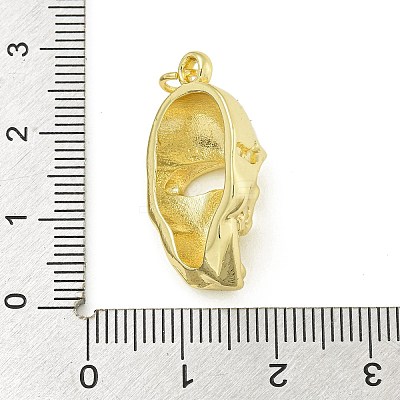 Halloween Theme Rack Plating Brass Pendants KK-Z067-14G-01-1