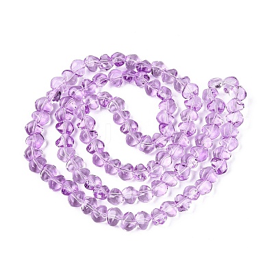 Baking Paint Transparent Glass Beads Strands GLAA-Q109-01A-03-1