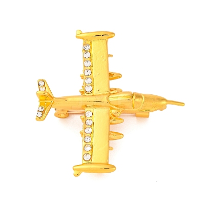 Zinc Alloy Crystal Rhinestone Brooch LS-JEWB-U010-03G-03-1
