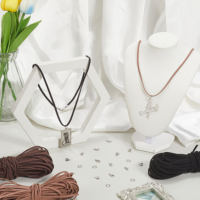 DIY Faux Suede Cord Necklaces/Bracelets Making Kits KK-SP0004-01-1