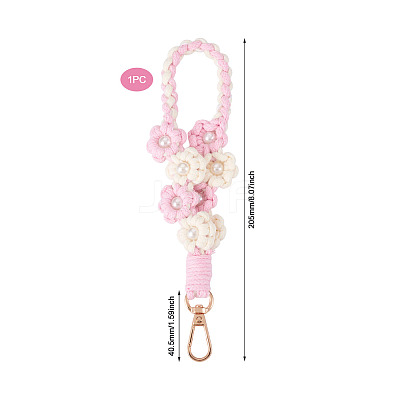 Hand-woven Flower Pendant Decorations KEYC-TAC0009-02KCG-01-1