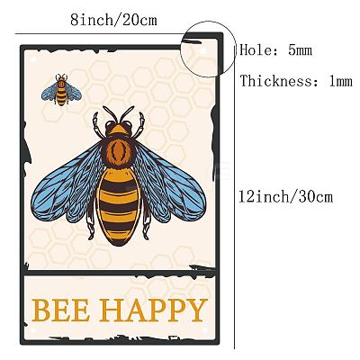 Rectangle Vintage Metal Iron Sign Poster AJEW-WH0157-155-1