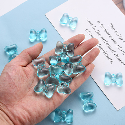 Transparent Acrylic Pendants TACR-T024-02BB-946-1
