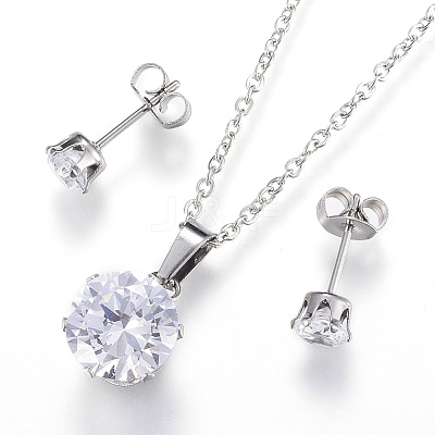 304 Stainless Steel Jewelry Sets X-SJEW-H054-05-1