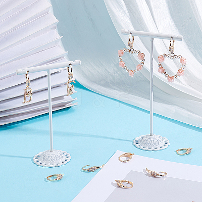 10Pcs Brass Cubic Zirconia Leverback Earring Findings KK-BBC0024-27-1