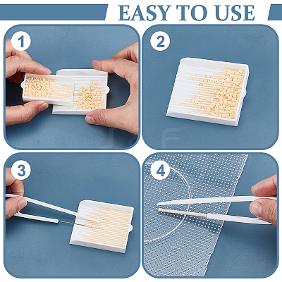 1Pc Plastic with Iron Tweezers TOOL-WH0155-238B-1