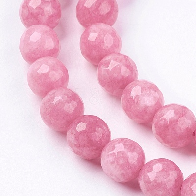 Natural White Jade Bead Strands X-G-R166-8mm-25-1