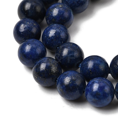 Dyed Round Natural Lapis Lazuli Beads Strands G-K081-8mm-1