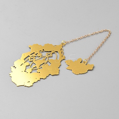 Zinc Alloy Enamel Bookmarks AJEW-WH20006-79D-1