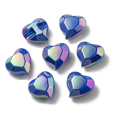 UV Plating Rainbow Iridescent Acrylic Beads OACR-P010-03D-1