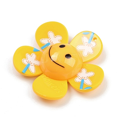 Opaque Printed Acrylic Big Pendants LS-MACR-I035-01E-1