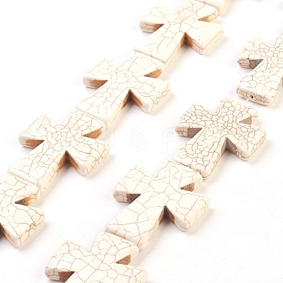 Synthetic Turquoise Beads Strands TURQ-G117-40x49mm-04-1