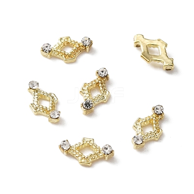 Alloy Rhinestone Cabochons MRMJ-WH0077-043G-1