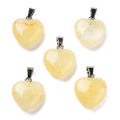 Tigerskin Glass Charms HEAR-PW0001-057-35-1