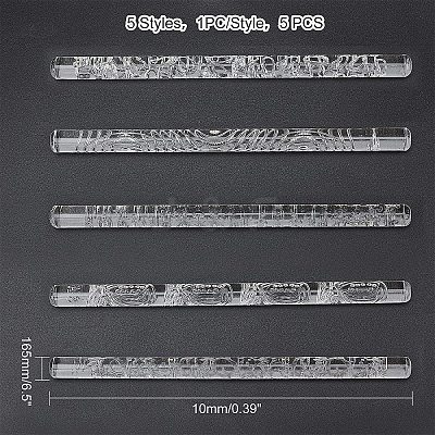 5Pcs 1 Style Acrylic Rolling Pin DIY-PH0003-40-1