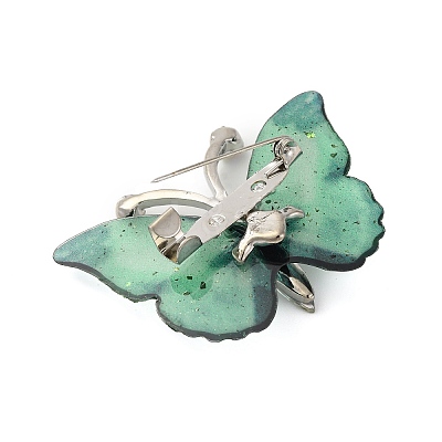 Butterfly Transparent Resin Brooch JEWB-M047-01H-1