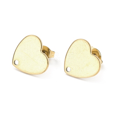Ion Plating(IP) 304 Stainless Steel Stud Earring Findings STAS-I183-07B-07G-1
