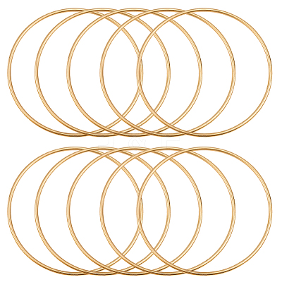 10Pcs Iron Ring for DIY Woven Net/Web with Feather IFIN-SP0001-56A-KCG-1