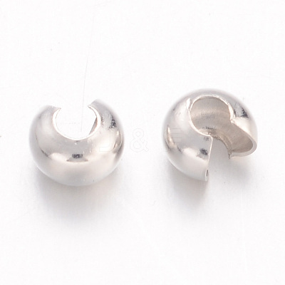 Brass Crimp Beads Covers X-EC266-1NF-1