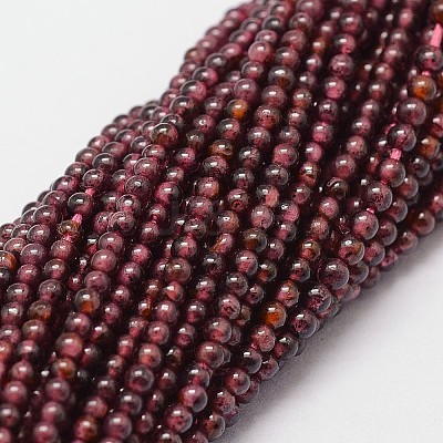 Natural Garnet Beads Strands X-G-N0213-04-2mm-1