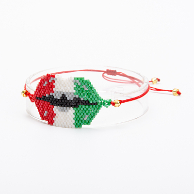 Glass Seed Braided Bead Bracelet BJEW-A121-14B-1