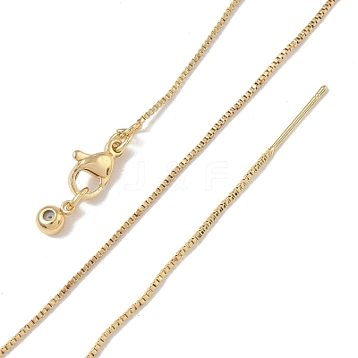 1MM Brass Box Chain Adjustable Slider Necklaces for Women KK-CBA4FD4-17G-1