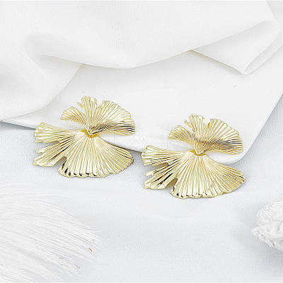 1 Pair Alloy Stud Earrings EJEW-LP0007-105G-1
