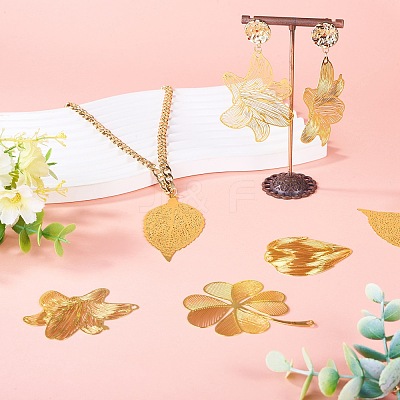 12Pcs 6 Styles Brass Big Pendants KKC-TA0001-09-1