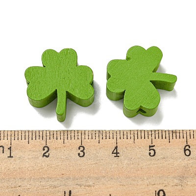 Printed Wood Beads WOOD-G022-01G-1
