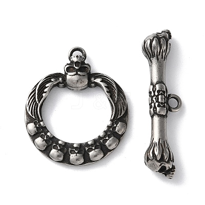316 Stainless Toggle Clasps X-STAS-D303-06AS-1